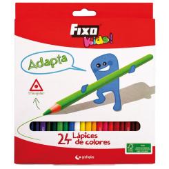 FIXO Caja 24 Lapices colores FIXO Adapta Triang.