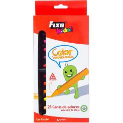 FIXO Caja 24Uds. Ceras Semi-Blandas Color FIXOkids