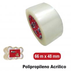 FIXO Cinta Embalaje Transparente 48X66 PP Acrilico