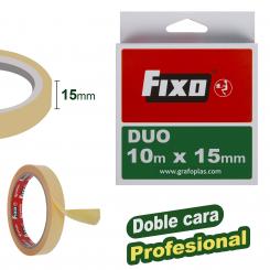 FIXO Duo Cinta Adhesiva Doble Cara 10Mx15mm