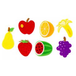 FIXO KIDS 14 Figuras Fieltro  adhesivas 3D Frutas