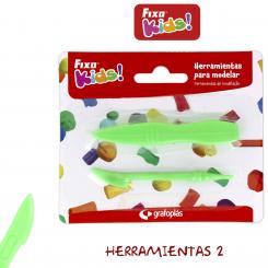 FIXO KIDS Blister 2 Herramientas P/Modelar Verde