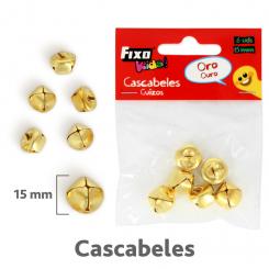 FIXO KIDS Bolsa 6 cascabeles dorado 15mm