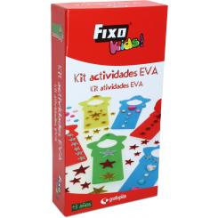 FIXO KIDS Kit 25 Figuras goma EVA Cuelga Puertas + Sticks Adhesivas