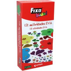 FIXO KIDS Kit 25 Figuras goma EVA Flor + Sticks Adhesivas