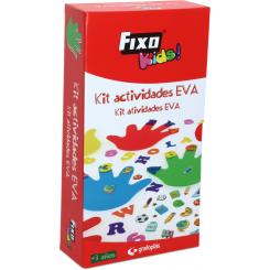 FIXO KIDS Kit 25 Figuras goma EVA Mano + Sticks Adhesivas