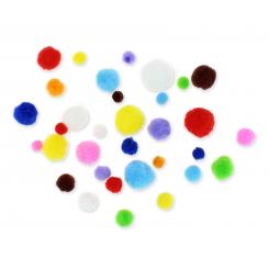 FIXO KIDS Pack 100 Pompones Pequeños colores surtidos