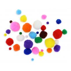 FIXO KIDS Pack 100 Pompones colores y tamaños surtidos