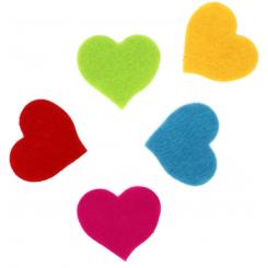 FIXO KIDS Pack 30 Figuras de Fieltro Adhesivas Corazones