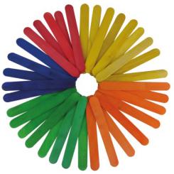 FIXO KIDS Pack 50 Palos De Madera Colores 15Cm