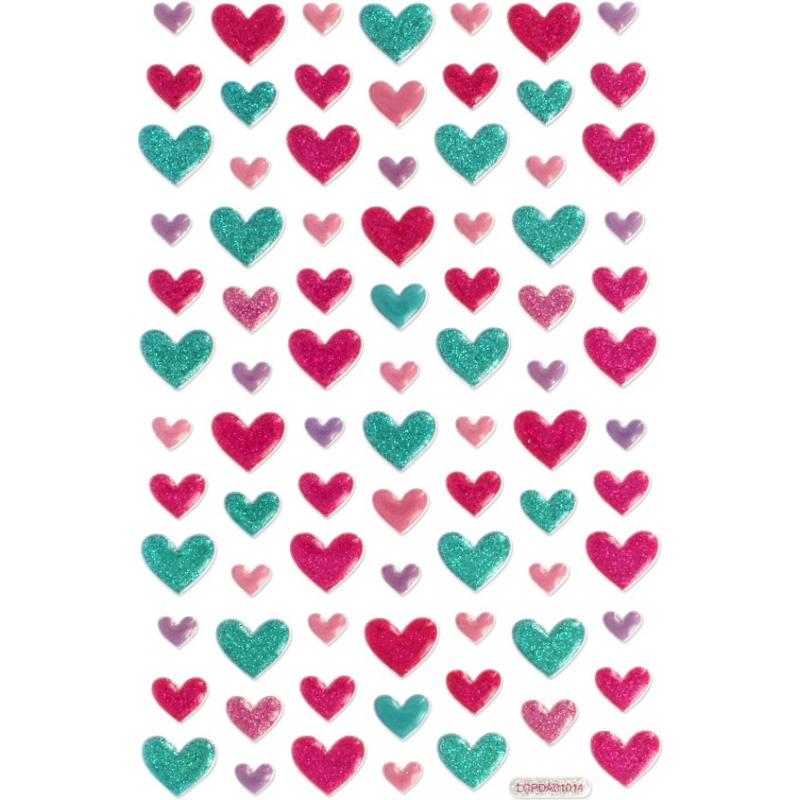 fixo-kids-pegatina-con-relieve-purpurina-corazones