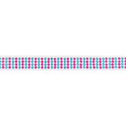 FIXO KIDS Rollo Adhesivos Brillantes Círculos Rosa/Azul