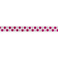 FIXO KIDS Rollo Adhesivos Brillantes Rosa/Blanco