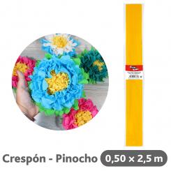 FIXO KIDS Rollo Papel Crespón 0,50X2,5M. 35G. Amarillo