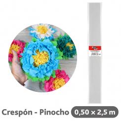 FIXO KIDS Rollo Papel Crespón 0,50X2,5M. 35G. Blanco
