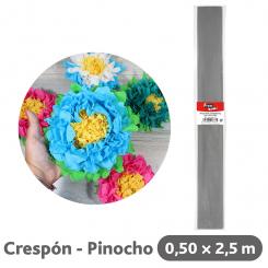 FIXO KIDS Rollo Papel Crespón 0,50X2,5M. 35G. Gris