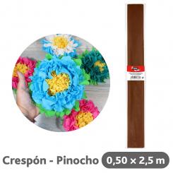 FIXO KIDS Rollo Papel Crespón 0,50X2,5M. 35G. Marrón