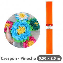 FIXO KIDS Rollo Papel Crespón 0,50X2,5M. 35G. Naranja