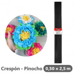 FIXO KIDS Rollo Papel Crespón 0,50X2,5M. 35G. Negro