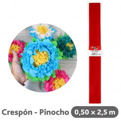 FIXO KIDS Rollo Papel Crespón 0,50X2,5M. 35G. Rojo
