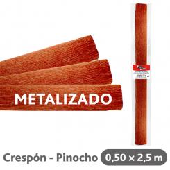 FIXO KIDS Rollo Papel Crespón 0,50X2,5M. 35G. Rojo Metalizado