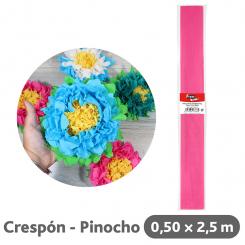 FIXO KIDS Rollo Papel Crespón 0,50X2,5M. 35G. Rosa