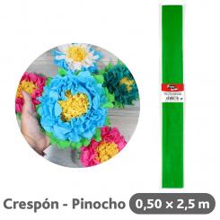 FIXO KIDS Rollo Papel Crespón 0,50X2,5M. 35G. Verde Cesped