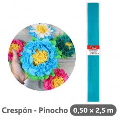 FIXO KIDS Rollo Papel Crespón 0,50X2,5M. 35G.Turquesa