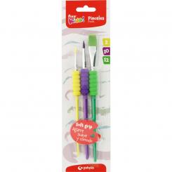 FIXO KIDS Set 3 Pinceles C/Eva Jacket Infantil