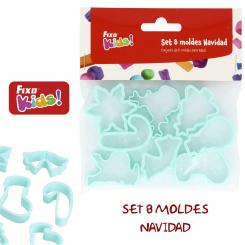 FIXO KIDS Set 8 Moldes Navidad Azul