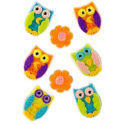 FIXO KIDS Set Figuras Fieltro adhesivas 3D Buhos