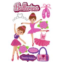 FIXO KIDS Set Figuras Goma Eva 3D Adhesivas Bailarinas 2