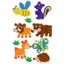 FIXO KIDS Set Figuras Goma Eva 3D Adhesivos Animales 2