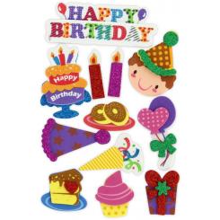 FIXO KIDS Set Figuras Goma Eva 3D Purpurina Cumple 1