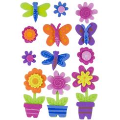 FIXO KIDS Set Figuras Goma Eva Adhesiva 3D Macetas