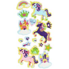 FIXO KIDS Set Figuras Goma Eva Adhesivas Unicornios