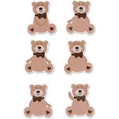 FIXO KIDS Set Figuras Madera  Osos Adhesivas
