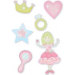 FIXO KIDS Set Figuras Madera  Princesa Adhesivas