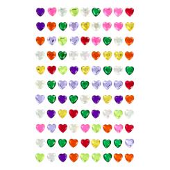 FIXO KIDS Set Adhesivos Brillantes Corazones colores surtidos