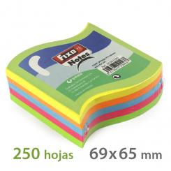 FIXO Notas Adhesivas FIXO con forma de bandera 69x65 mm 5 Colores x 50H Neón