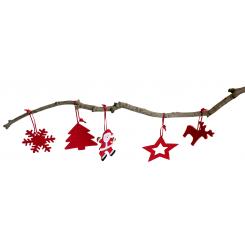 FIXO Pack 5 Figuras Fieltro C/Cordon Navidad Surt