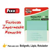 FIXO Pack 50 Notas Adh.  75X75Mm Mint Pastel