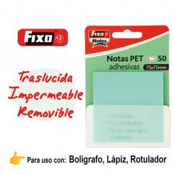 FIXO Pack 50 Notas Adh.  75X75Mm Mint Pastel