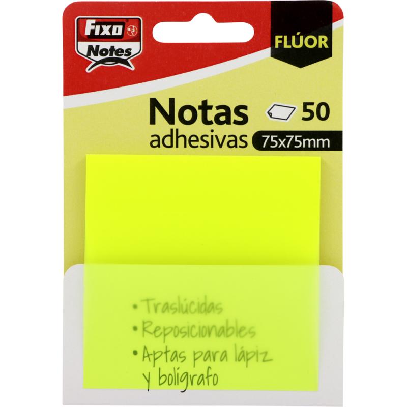 fixo-pack-50-notas-adhesivas-75x75mm-amarillo-neon