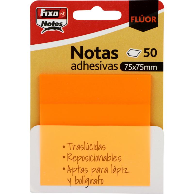 fixo-pack-50-notas-adhesivas-75x75mm-naranja-neon