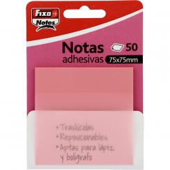 Fixo Pack 50 Notas adhesivas 75X75Mm Rosa Pastel