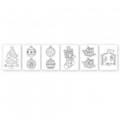 FIXO Pack12 Cartulina A4 Impresas Figuras Surtidas Navidad
