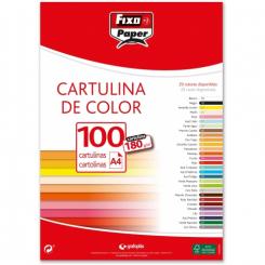 FIXO Paquete 100 Cartulina 180G.A4 Blanco