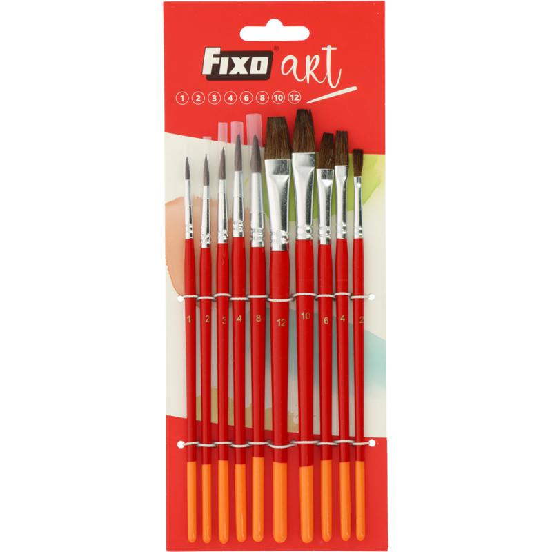 fixo-set-10-pinceles-pelo-caballo-fixoart