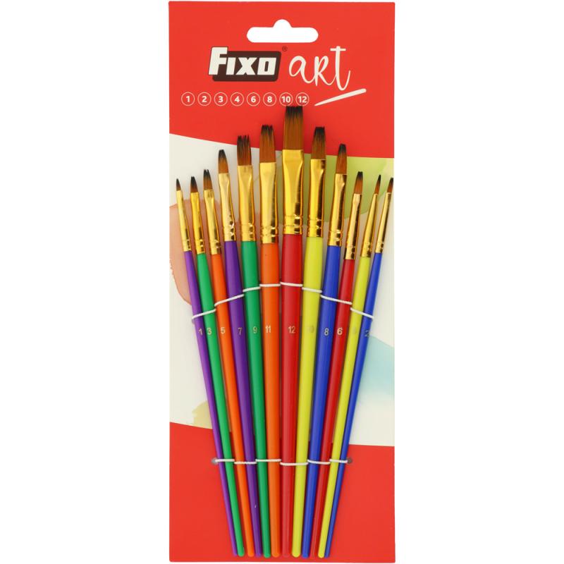 fixo-set-12-pinceles-plano-de-colores-fixoart